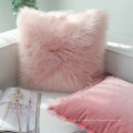 Faux Fur Throw Pillow Case Cushion Cover for Sofa Bedroom